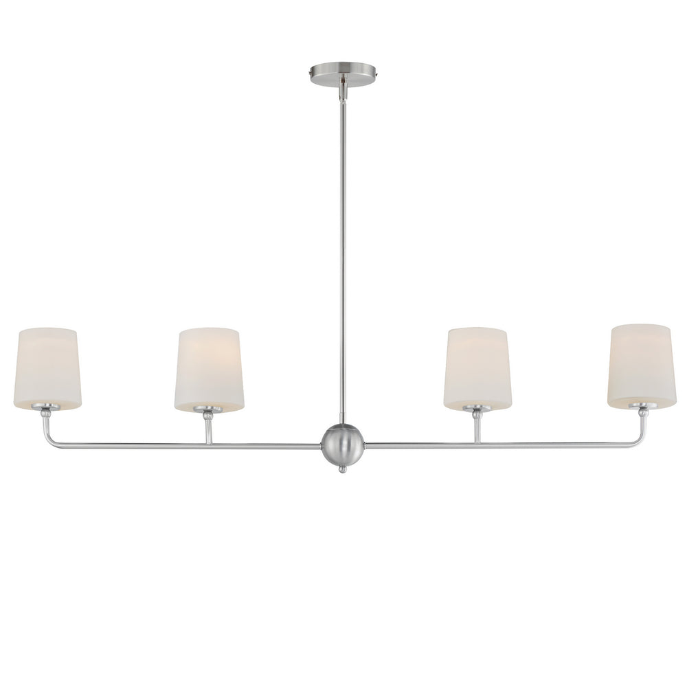 Maxim - Four Light Linear Chandelier - Bristol - Satin Nickel- Union Lighting Luminaires Decor