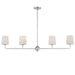 Maxim - Four Light Linear Chandelier - Bristol - Satin Nickel- Union Lighting Luminaires Decor