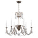 Maxim - Six Light Chandelier - Plumette - Chestnut Bronze- Union Lighting Luminaires Decor