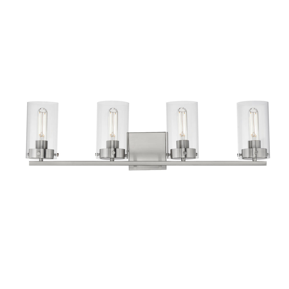 Maxim - Four Light Bath Vanity - Pinn - Satin Nickel- Union Lighting Luminaires Decor