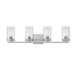 Maxim - Four Light Bath Vanity - Pinn - Satin Nickel- Union Lighting Luminaires Decor
