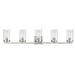 Maxim - Five Light Bath Vanity - Pinn - Satin Nickel- Union Lighting Luminaires Decor
