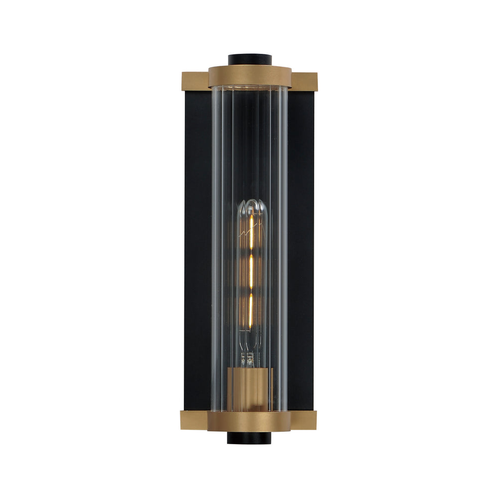 Maxim - One Light Outdoor Wall Sconce - Opulent - Black / Antique Brass- Union Lighting Luminaires Decor