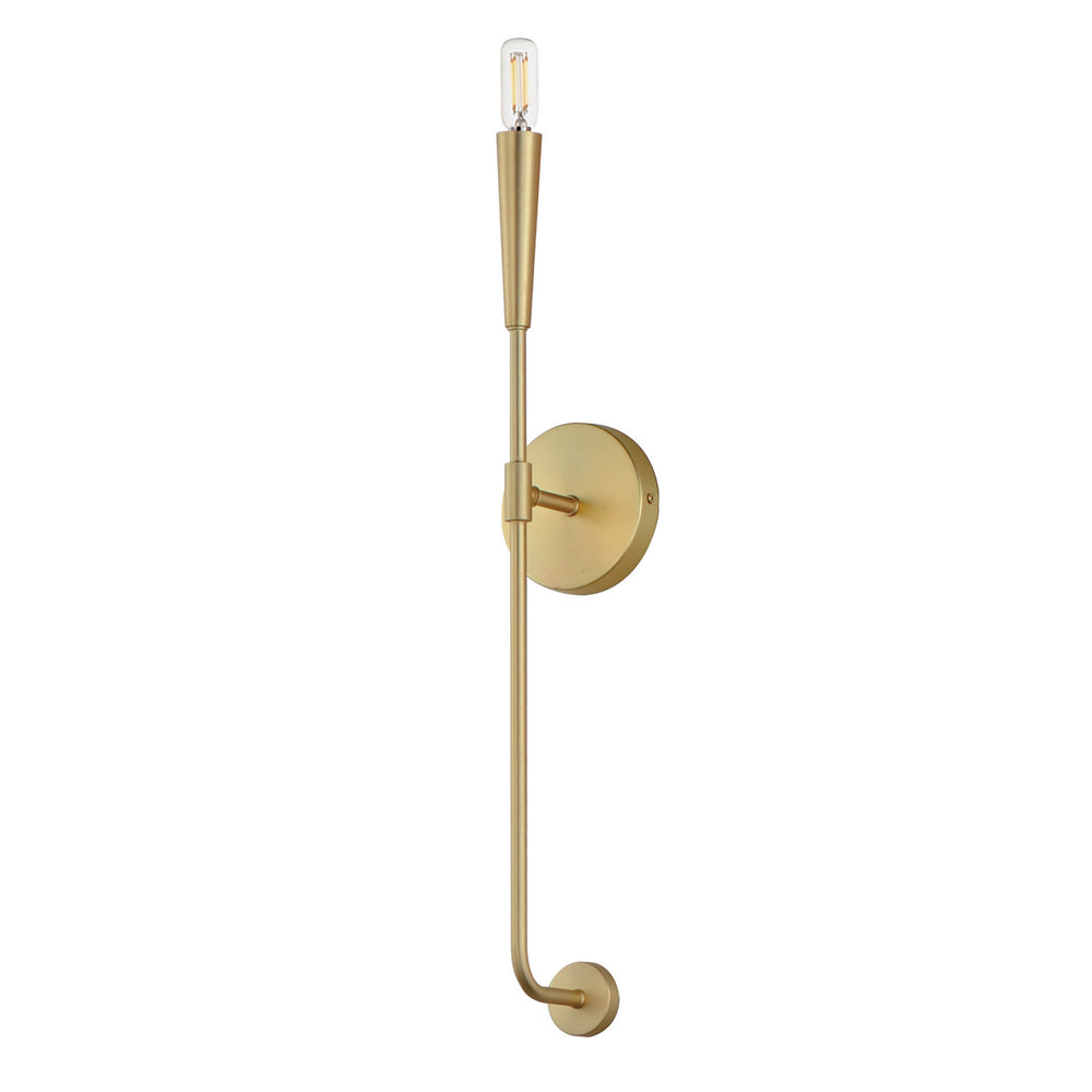 Maxim - One Light Wall Sconce - Vela - Satin Brass- Union Lighting Luminaires Decor