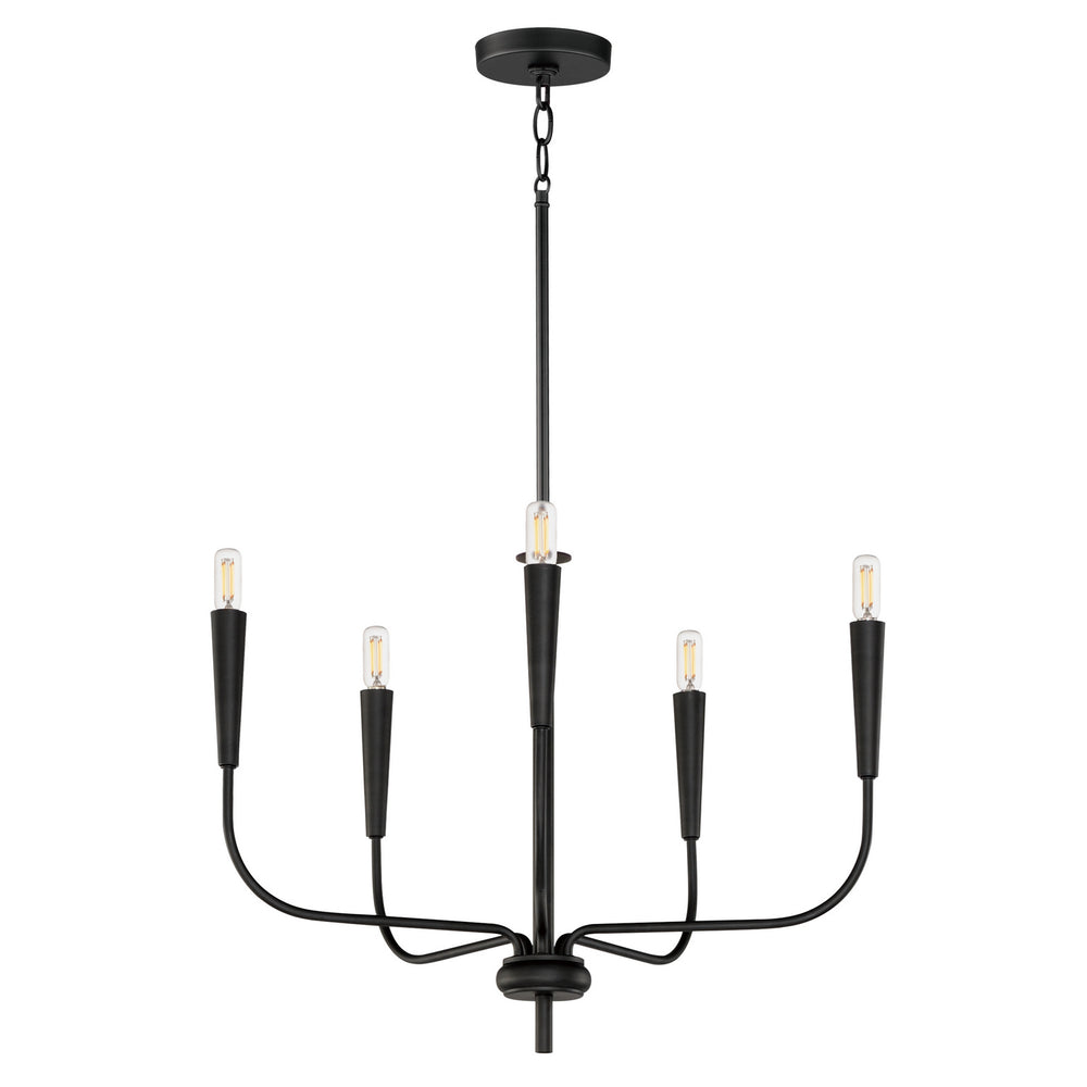 Maxim - Five Light Chandelier - Vela - Black- Union Lighting Luminaires Decor