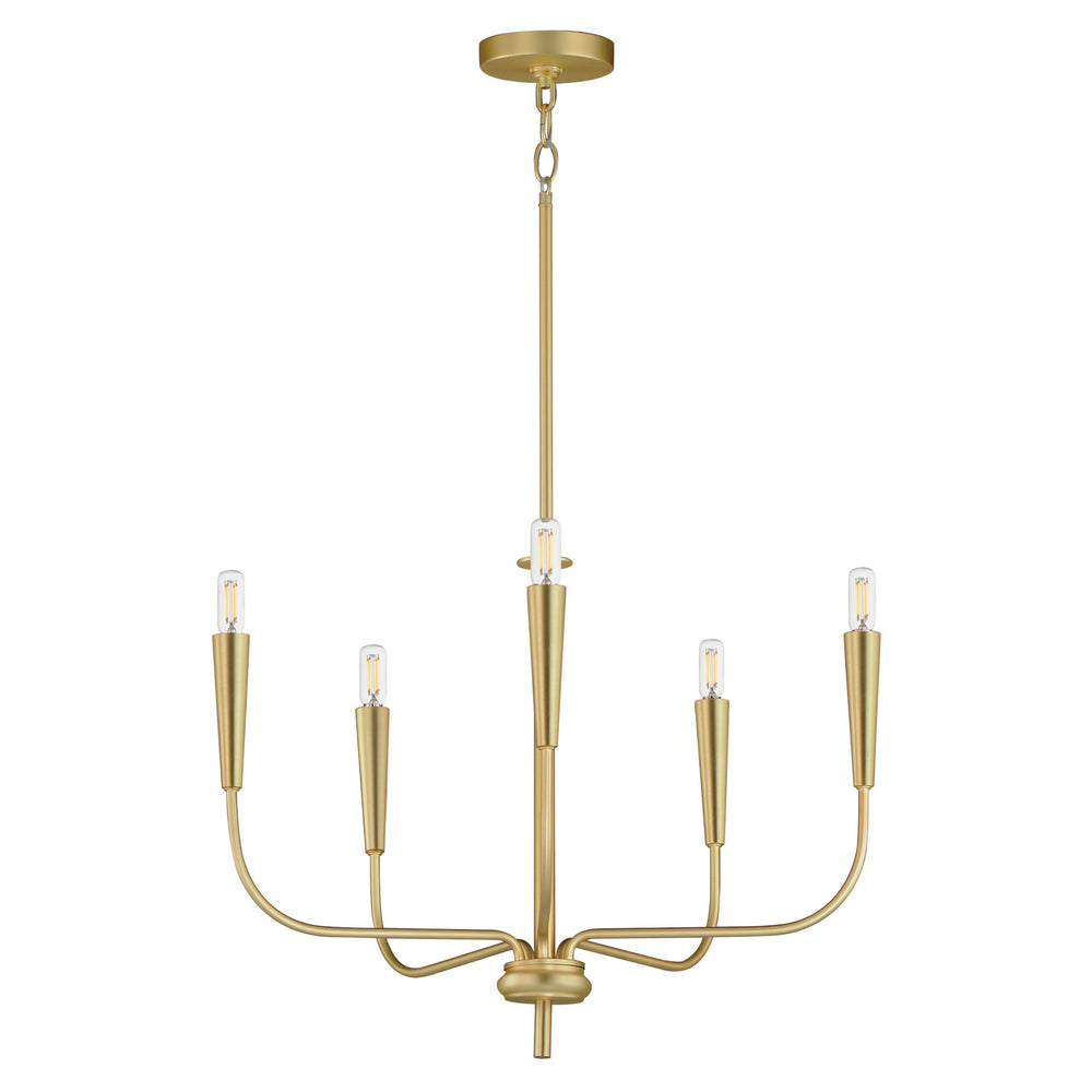 Maxim - Five Light Chandelier - Vela - Satin Brass- Union Lighting Luminaires Decor