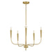 Maxim - Five Light Chandelier - Vela - Satin Brass- Union Lighting Luminaires Decor