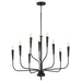 Maxim - Nine Light Chandelier - Vela - Black- Union Lighting Luminaires Decor