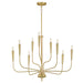 Maxim - Nine Light Chandelier - Vela - Satin Brass- Union Lighting Luminaires Decor