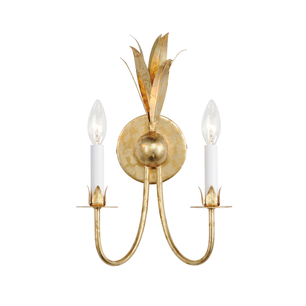 Maxim - Two Light Wall Sconce - Paloma - Gold Leaf- Union Lighting Luminaires Decor