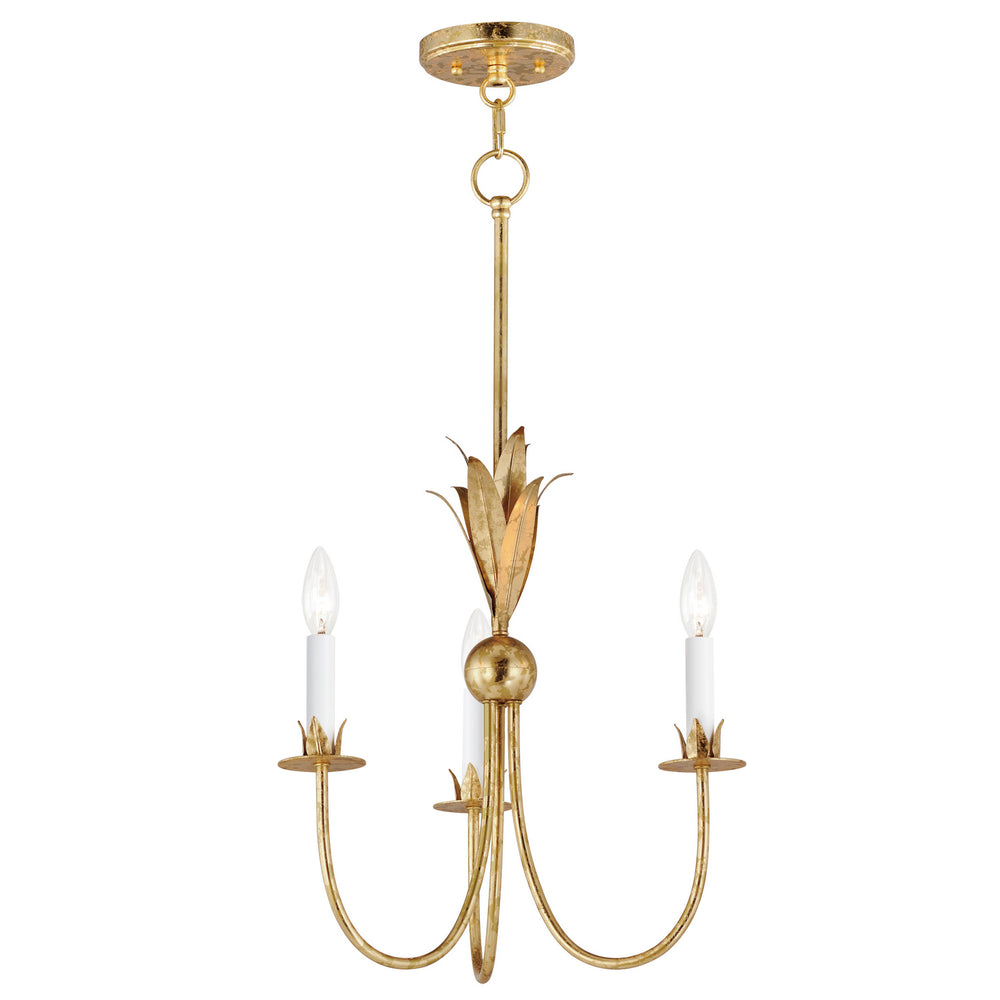 Maxim - Three Light Chandelier - Paloma - Gold Leaf- Union Lighting Luminaires Decor