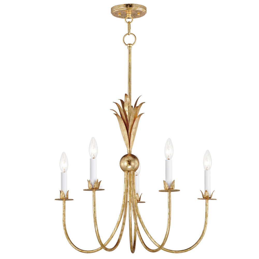 Maxim - Five Light Chandelier - Paloma - Gold Leaf- Union Lighting Luminaires Decor