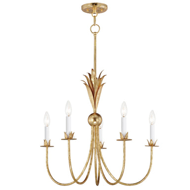 Maxim - Five Light Chandelier - Paloma - Gold Leaf- Union Lighting Luminaires Decor