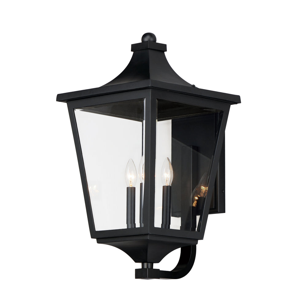 Maxim - Three Light Outdoor Lantern - Sutton Place VX - Black- Union Lighting Luminaires Decor
