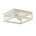 Maxim - Two Light Outdoor Flush Mount - Neoclass - White/Gold- Union Lighting Luminaires Decor