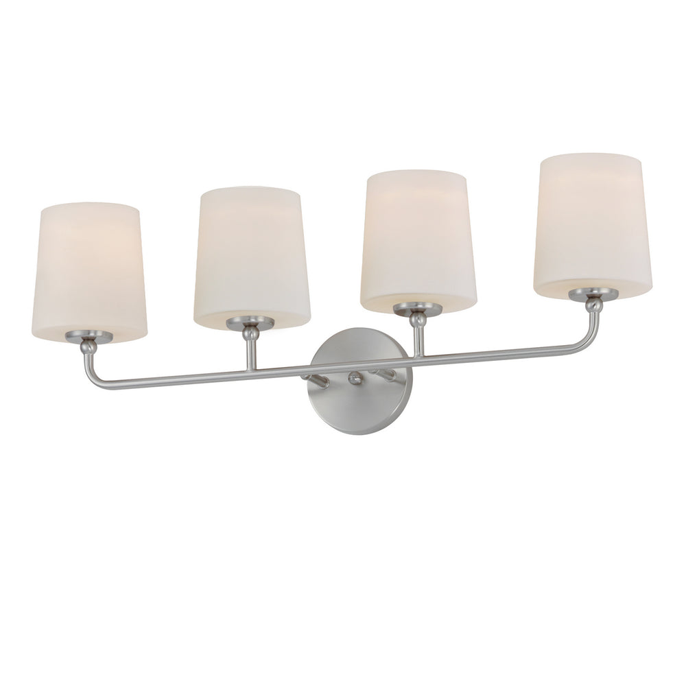Maxim - Four Light Bath Vanity - Bristol - Satin Nickel- Union Lighting Luminaires Decor
