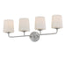 Maxim - Four Light Bath Vanity - Bristol - Satin Nickel- Union Lighting Luminaires Decor