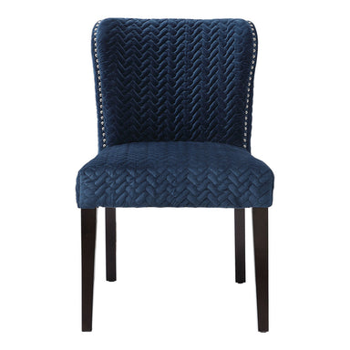 Uttermost - Accent Chairs, Set Of 2 - Miri - Blue Polyester Velvet- Union Lighting Luminaires Decor