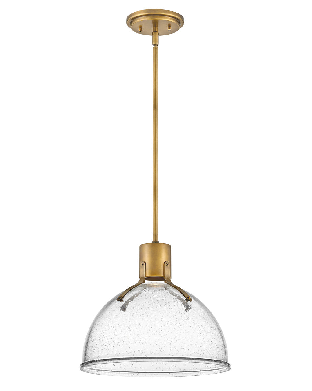 Hinkley Canada - LED Pendant - Argo - Heritage Brass with Clear Seedy glass- Union Lighting Luminaires Decor