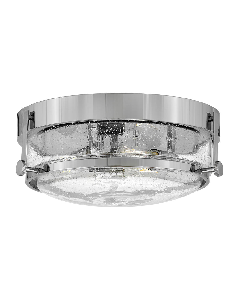 Hinkley Canada - LED Flush Mount - Harper - Chrome with Clear Seedy glass- Union Lighting Luminaires Decor