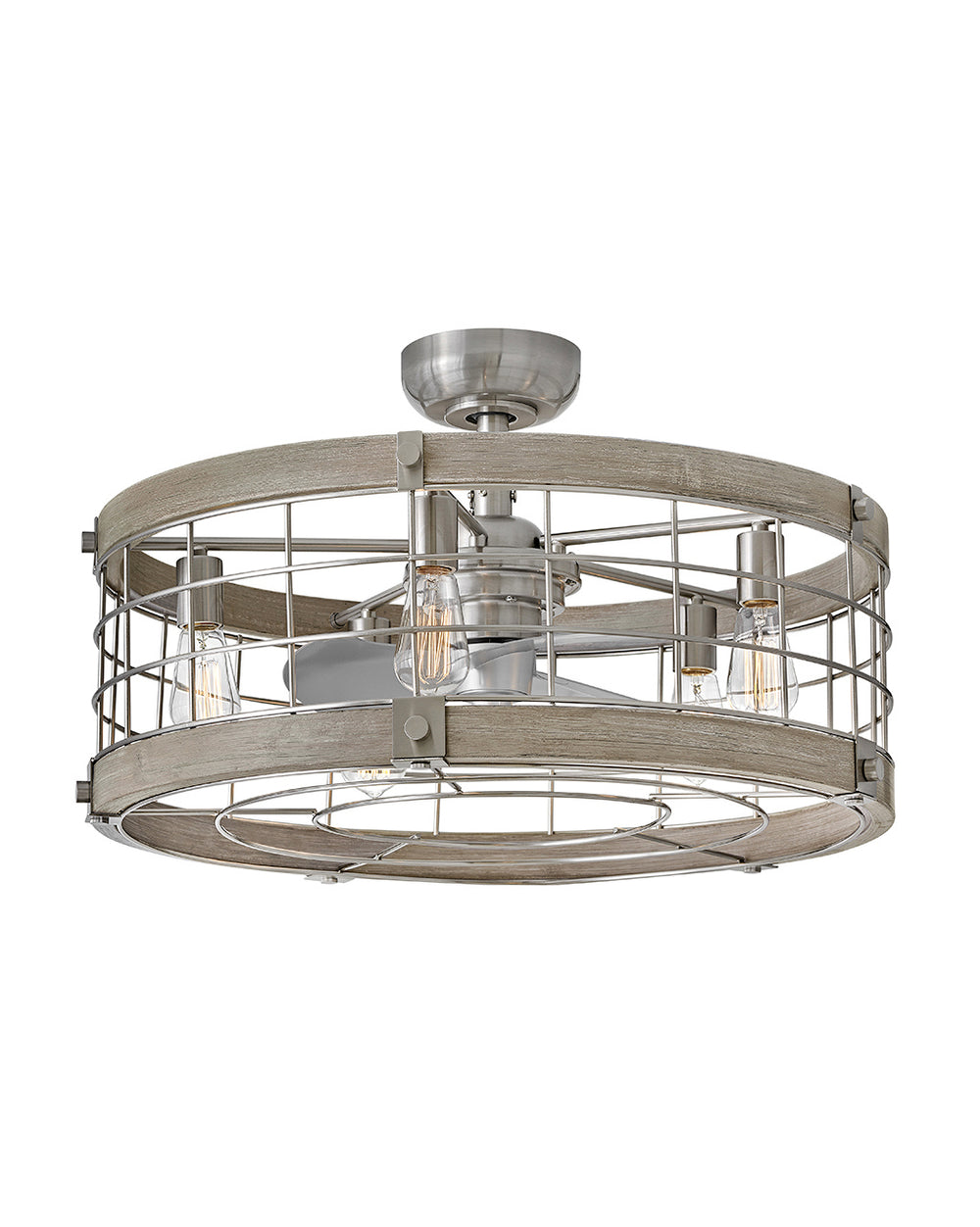 "Hinkley Canada - 27" LED Fandelier - Bryce - Brushed Nickel- Union Lighting Luminaires Decor"