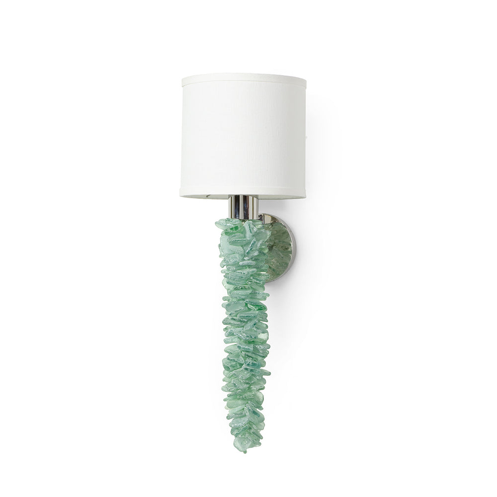Palecek - One Light Wall Sconce - Seaglass - Stainless Steel- Union Lighting Luminaires Decor