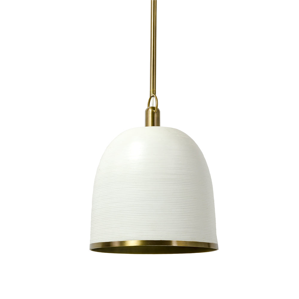 Palecek Canada - Pendant - Rivoli Leather - Antique Brass- Union Lighting Luminaires Decor
