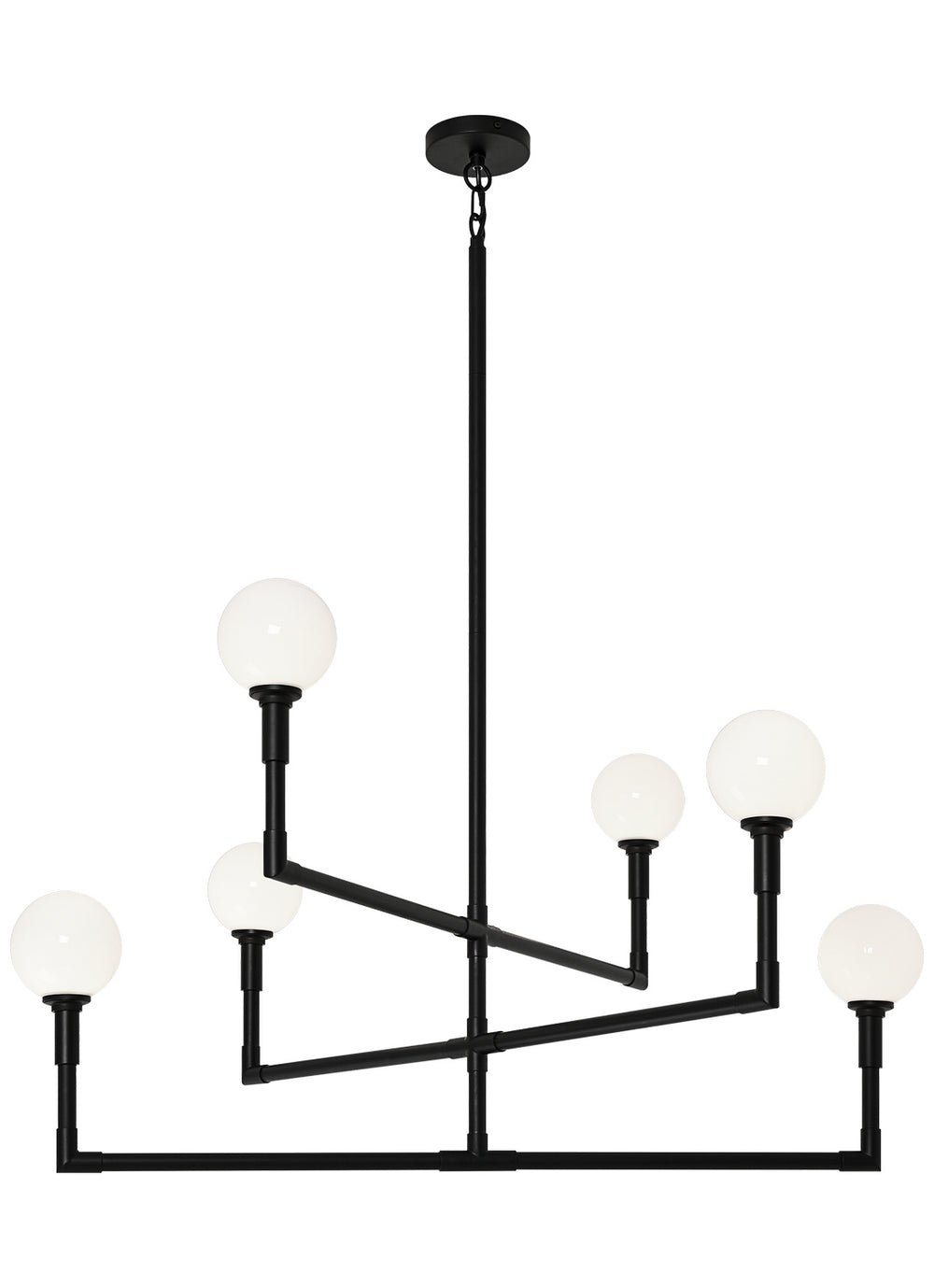 Matteo Canada - Six Light Chandelier - Candlestix - Black- Union Lighting Luminaires Decor