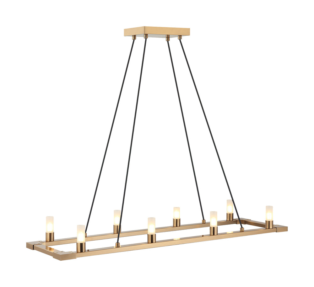 Matteo Canada - Eight Light Chandelier - Cascadian - Aged Gold Brass- Union Lighting Luminaires Decor