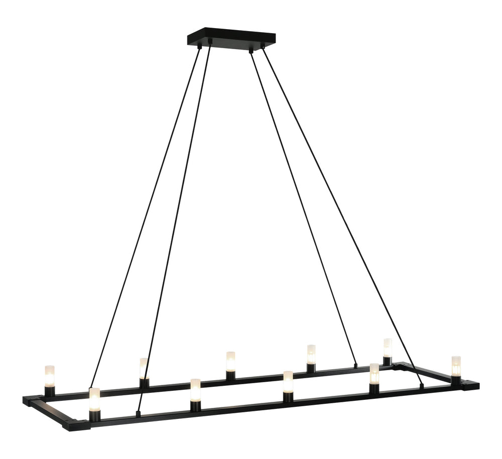 Matteo Canada - Ten Light Chandelier - Cascadian - Matte Black- Union Lighting Luminaires Decor