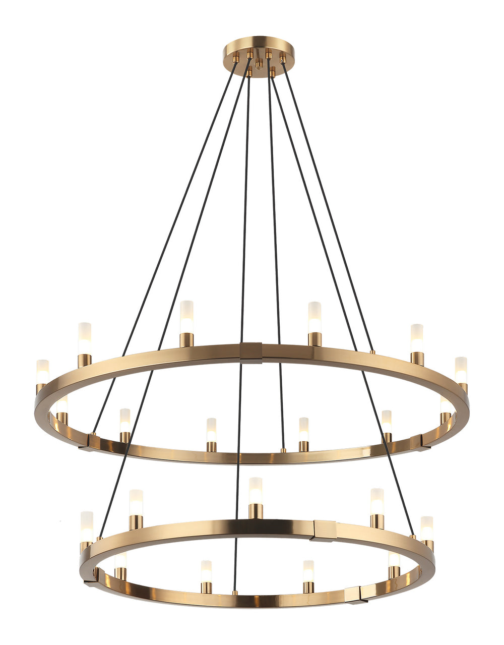 Matteo Canada - 21 Light Chandelier - Cascadian - Aged Gold Brass- Union Lighting Luminaires Decor