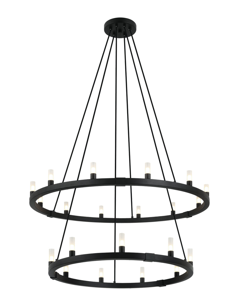 Matteo Canada - 21 Light Chandelier - Cascadian - Matte Black- Union Lighting Luminaires Decor