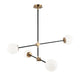 Matteo Canada - Four Light Chandelier - Cosmic - Aged Gold Brass- Union Lighting Luminaires Decor
