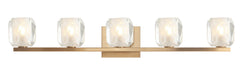Matteo Canada - Five Light Wall Sconce - Carleton - Aged Gold Brass- Union Lighting Luminaires Decor