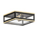 Maxim - Two Light Outdoor Flush Mount - Neoclass - Black / Gold- Union Lighting Luminaires Decor