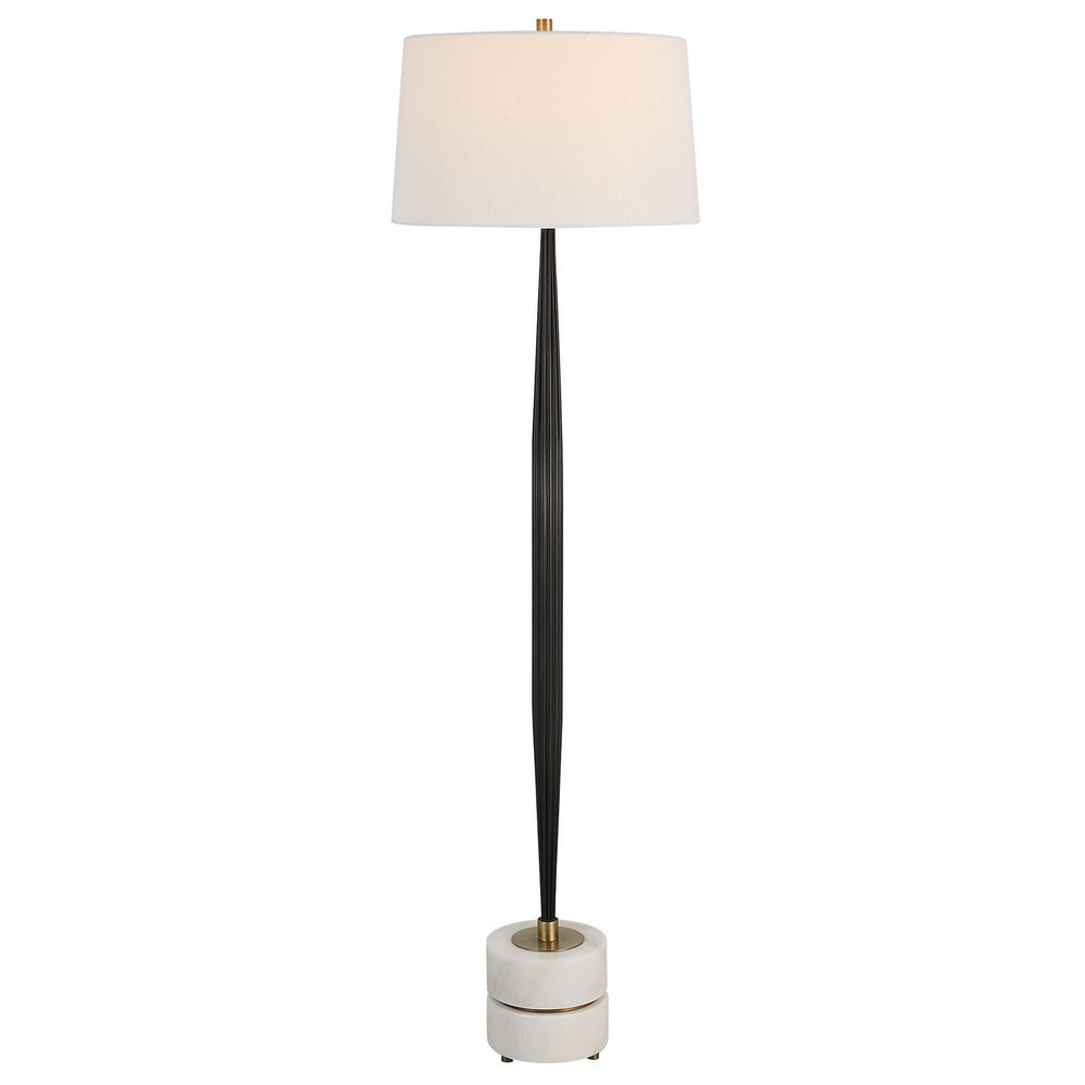 Uttermost - One Light Floor Lamp - Miraz - Brushed Brass- Union Lighting Luminaires Decor