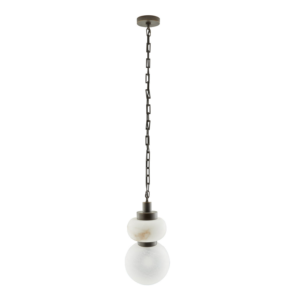 Arteriors - One Light Pendant - Rosemont - Matte Swirl Glass- Union Lighting Luminaires Decor