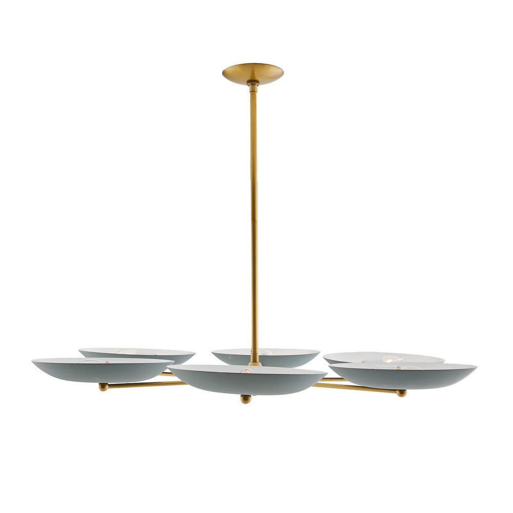 Arteriors - Six Light Chandelier - Griffith - Cadet Blue- Union Lighting Luminaires Decor