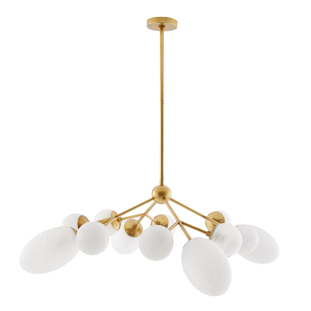 Arteriors - 12 Light Chandelier - Panella - Brushed Brass- Union Lighting Luminaires Decor