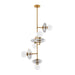 Arteriors - Five Light Chandelier - Pimpri - Blue Smoke- Union Lighting Luminaires Decor