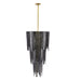 Arteriors - Seven Light Chandelier - Raine - Blue Smoke Luster- Union Lighting Luminaires Decor
