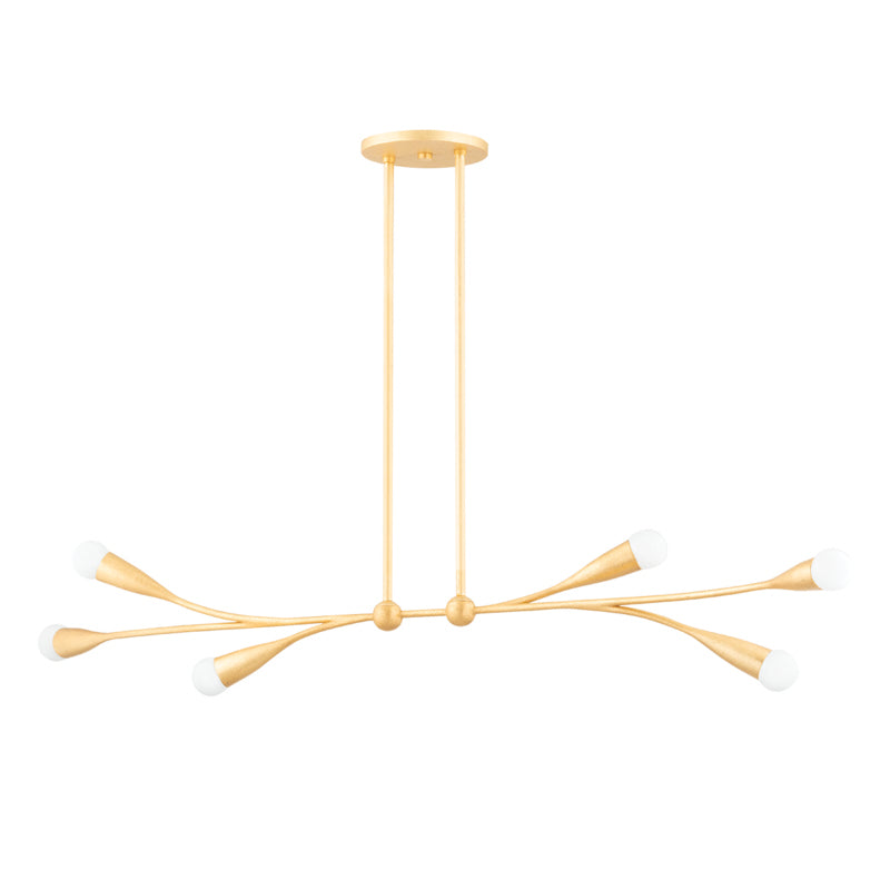 Mitzi Canada - Six Light Linear - Elsa - Gold Leaf- Union Lighting Luminaires Decor