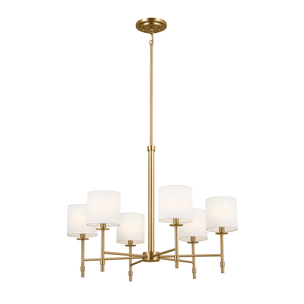 Kichler Canada - Six Light Chandelier - Ali - Brushed Natural Brass- Union Lighting Luminaires Decor