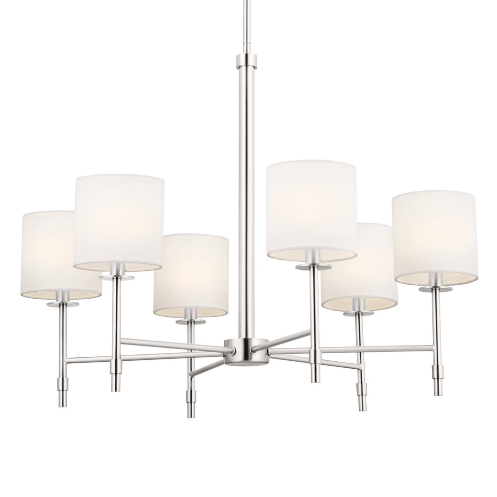 Kichler Canada - Six Light Chandelier - Ali - Polished Nickel- Union Lighting Luminaires Decor