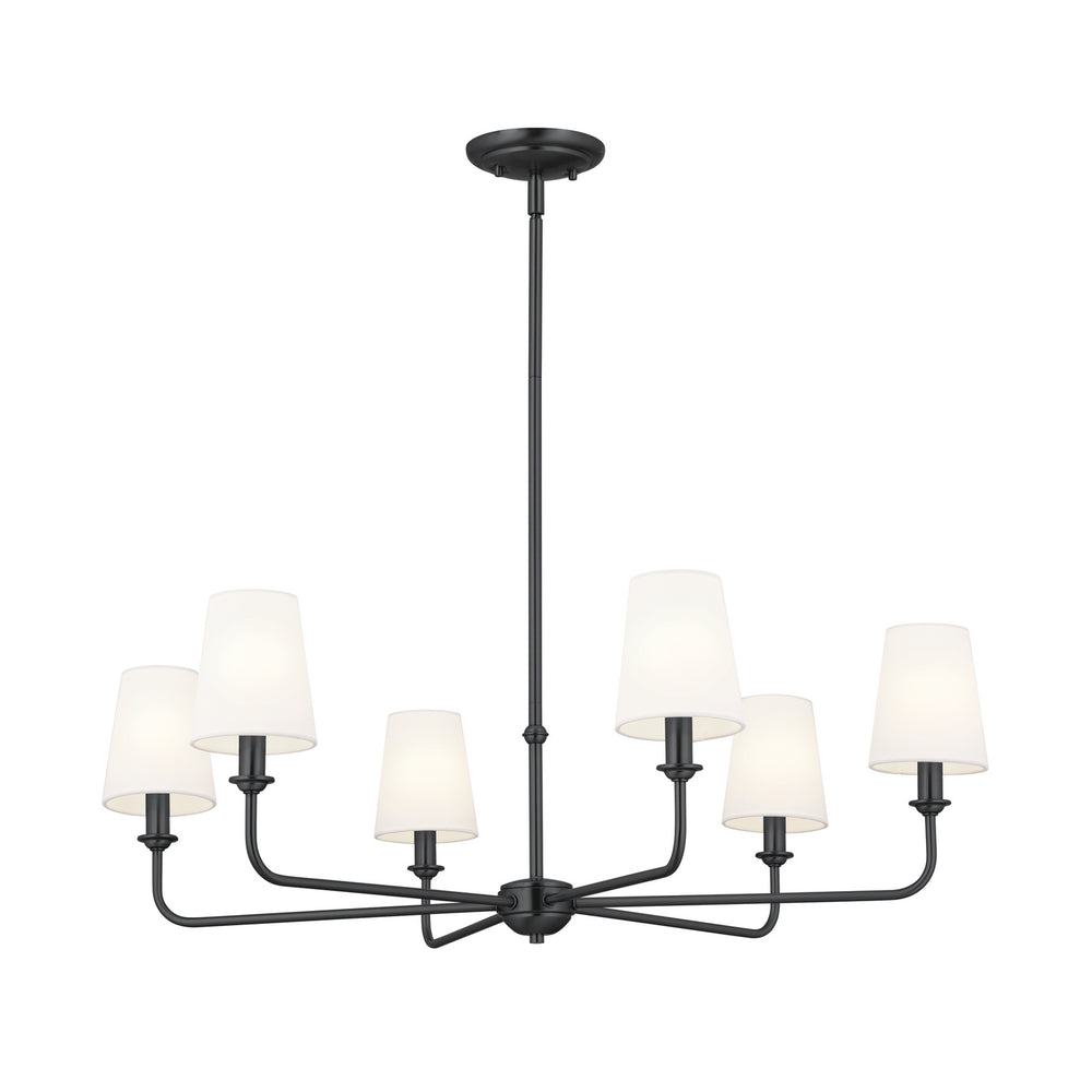 Kichler Canada - Six Light Chandelier - Pallas - Black- Union Lighting Luminaires Decor