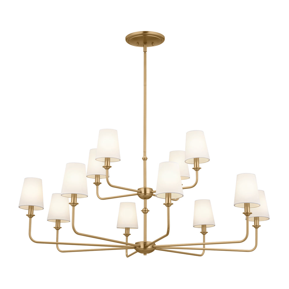 Kichler Canada - 12 Light Chandelier - Pallas - Brushed Natural Brass- Union Lighting Luminaires Decor