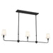 Kichler Canada - Three Light Linear Chandelier - Pallas - Black- Union Lighting Luminaires Decor