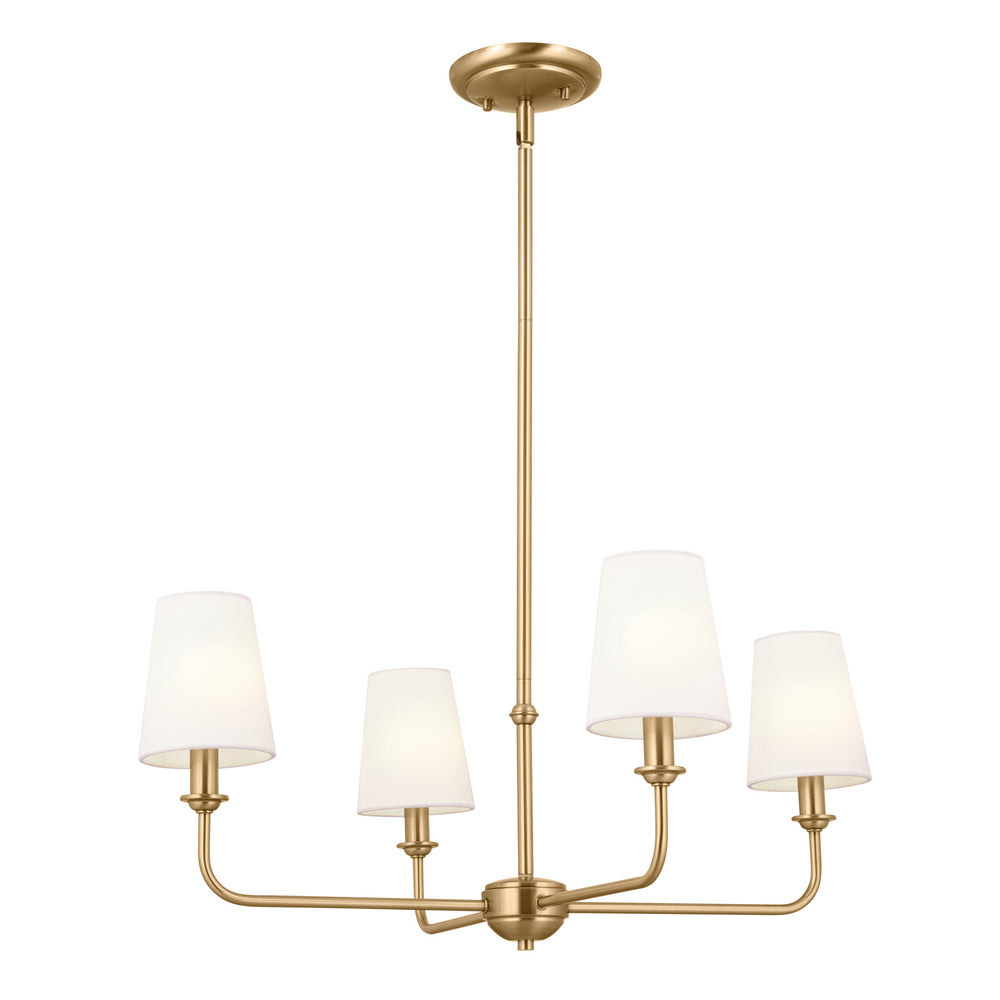 Kichler Canada - Four Light Mini Chandelier - Pallas - Brushed Natural Brass- Union Lighting Luminaires Decor