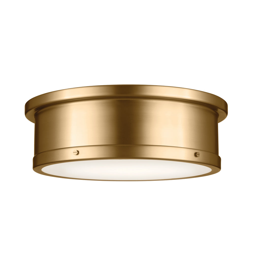 Kichler Canada - Three Light Flush Mount - Serca - Brushed Natural Brass- Union Lighting Luminaires Decor