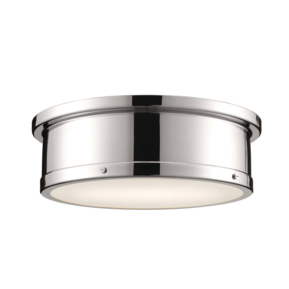 Kichler Canada - Three Light Flush Mount - Serca - Polished Nickel- Union Lighting Luminaires Decor